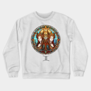 Stained Glass Gemini Crewneck Sweatshirt